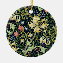 William Morris Golden Lily Bloemen Patroon Keramisch Ornament