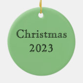 William Morris Golden Lily Bloemen Patroon Keramisch Ornament (Achterkant)