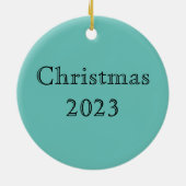 William Morris Golden Lily Bloemen Patroon Keramisch Ornament (Achterkant)