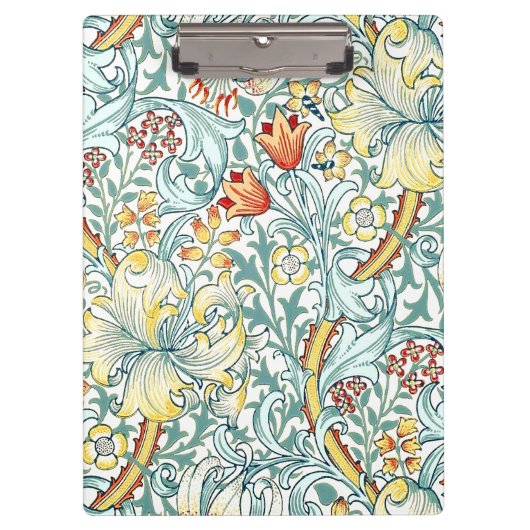 William Morris Golden Lily Bloemen Patroon Klembord (Voorkant)