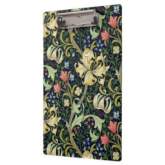 William Morris Golden Lily Bloemen Patroon Klembord (Links)