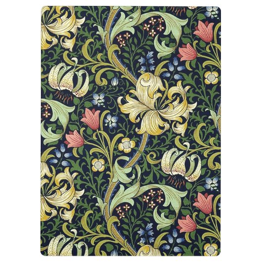 William Morris Golden Lily Bloemen Patroon Klembord (Achterkant)