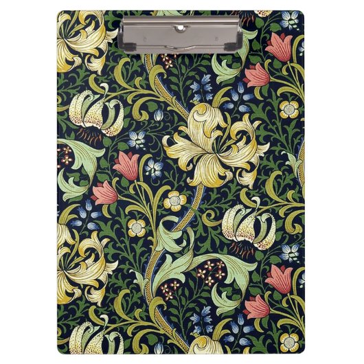 William Morris Golden Lily Bloemen Patroon Klembord (Voorkant)
