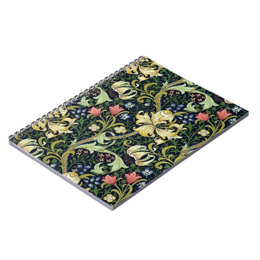 William Morris Golden Lily Bloemen Patroon Notitieboek (Linkerzijde)