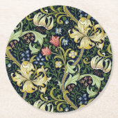 William Morris Golden Lily Bloemen Patroon Ronde Kartonnen Onderzetter (Voorkant)