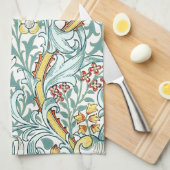 William Morris Golden Lily Bloemen Patroon Theedoek (Quarter Fold)