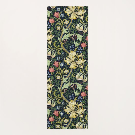 William Morris Golden Lily Bloemen Patroon Yogamat (Achterkant)