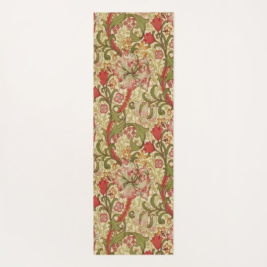 William Morris Golden Lily Bloemen Patroon Yogamat (Achterkant)