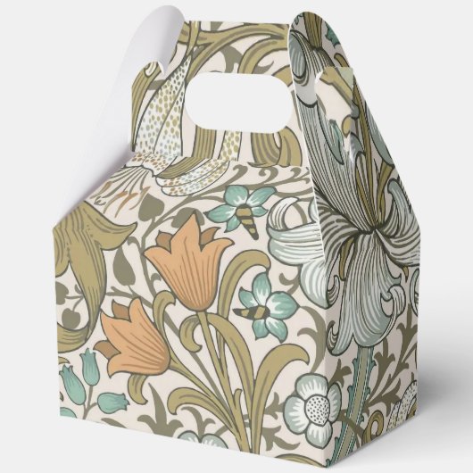 William Morris Golden Lily Blue Gold Classic Bedankdoosjes (Voorkant)