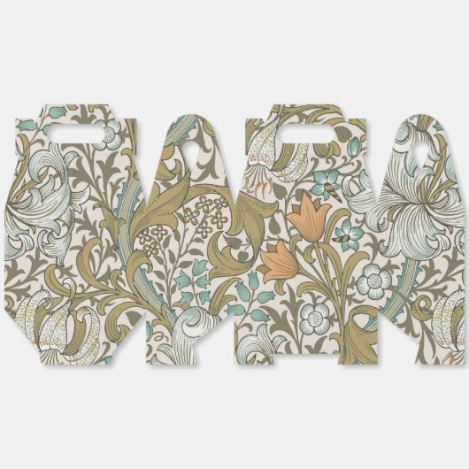 William Morris Golden Lily Blue Gold Classic Bedankdoosjes (Ongevouwen)