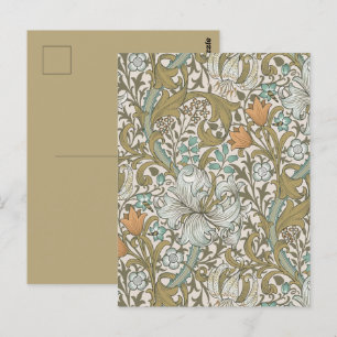 William Morris Golden Lily Blue Gold Classic Briefkaart