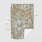 William Morris Golden Lily Blue Gold Classic Golfhanddoek (Insitu)