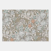 William Morris Golden Lily Blue Gold Classic Inpakpapier Vel (Voorkant 3)