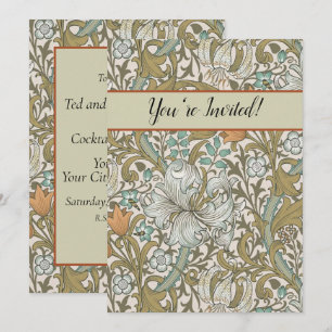 William Morris Golden Lily Blue Gold Classic Kaart