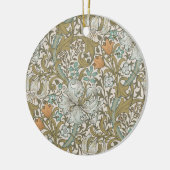 William Morris Golden Lily Blue Gold Classic Keramisch Ornament (Links)