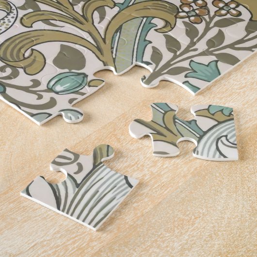 William Morris Golden Lily Blue Gold Classic Legpuzzel (Zijkant)