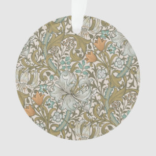 William Morris Golden Lily Blue Gold Classic Ornament
