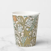 William Morris Golden Lily Blue Gold Classic Papieren Bekers (Achterkant)