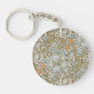 William Morris Golden Lily Blue Gold Classic Sleutelhanger