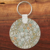 William Morris Golden Lily Blue Gold Classic Sleutelhanger (Voorkant)