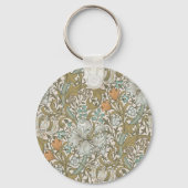 William Morris Golden Lily Blue Gold Classic Sleutelhanger (Achterkant)