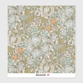 William Morris Golden Lily Blue Gold Classic Sticker (Vel)