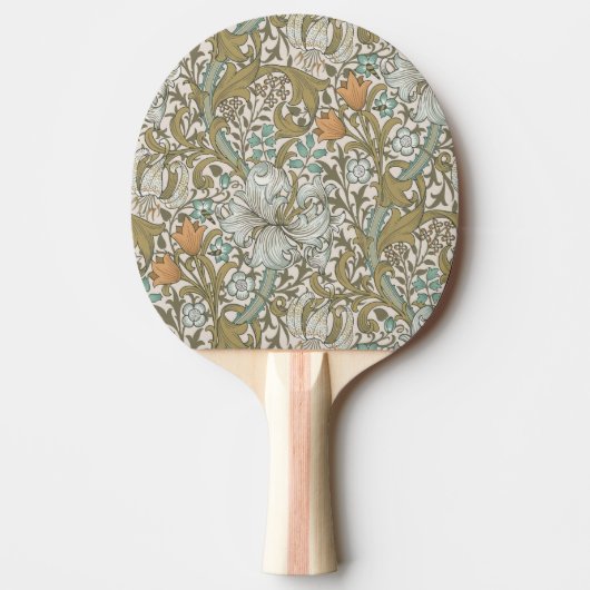 William Morris Golden Lily Blue Gold Classic Tafeltennisbatje (Voorkant)