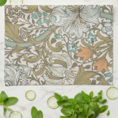 William Morris Golden Lily Blue Gold Classic Theedoek (Gevouwen)