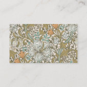 William Morris Golden Lily Blue Gold Classic Visitekaartje (Achterkant)
