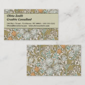 William Morris Golden Lily Blue Gold Classic Visitekaartje (Voorkant / Achterkant)