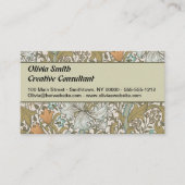 William Morris Golden Lily Blue Gold Classic Visitekaartje (Voorkant)