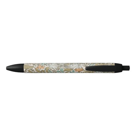 William Morris Golden Lily Blue Gold Classic Zwarte Inkt Pen (Achterkant)