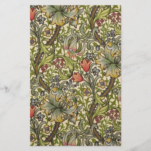 William Morris Golden Lily Briefpapier (Voorkant)