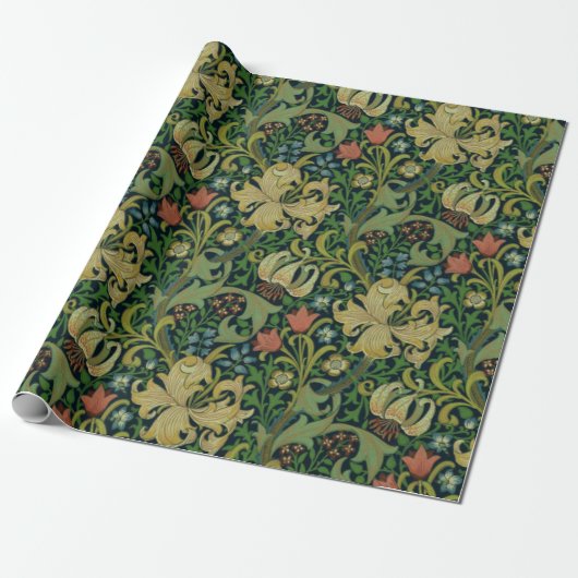 William Morris Golden Lily Cadeaupapier (Uitgerold)