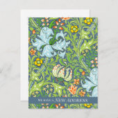 William Morris Golden Lily CC1223 Moving Aankondigingskaart (Voorkant / Achterkant)