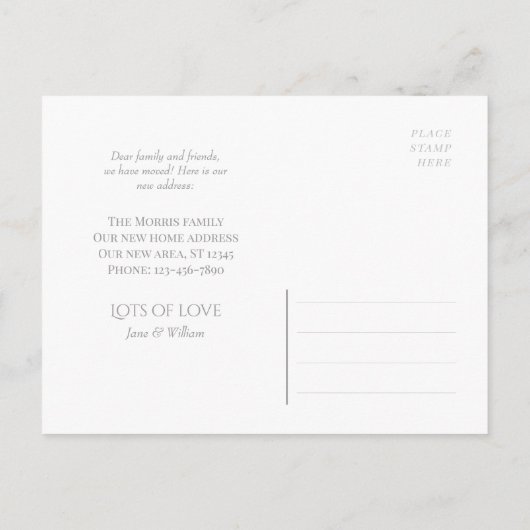 William Morris Golden Lily CC1223 Moving Aankondigingskaart (Achterkant)