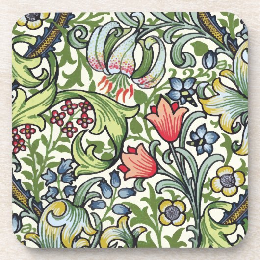William Morris Golden Lily Floral Chintz Pattern Onderzetter (Voorkant)