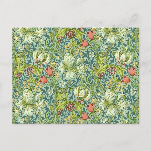 William Morris Golden Lily  Floral Design Briefkaart (Voorkant)