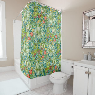 William Morris Golden Lily  Floral Design Douchegordijn