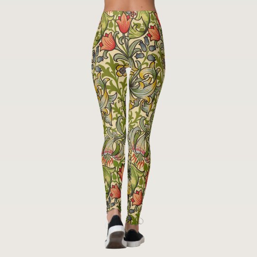 William Morris Golden Lily Floral Design Leggings (Achterkant)