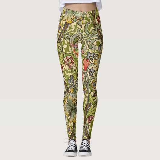 William Morris Golden Lily  Floral Design Leggings (Voorkant)