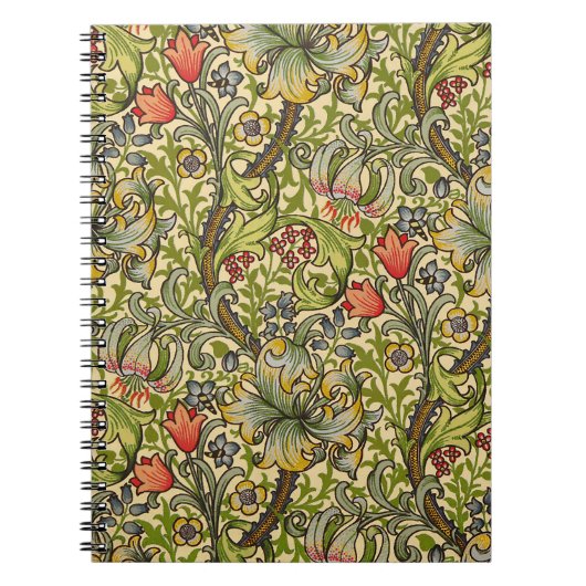 William Morris Golden Lily Floral Design Notitieboek (Voorkant)