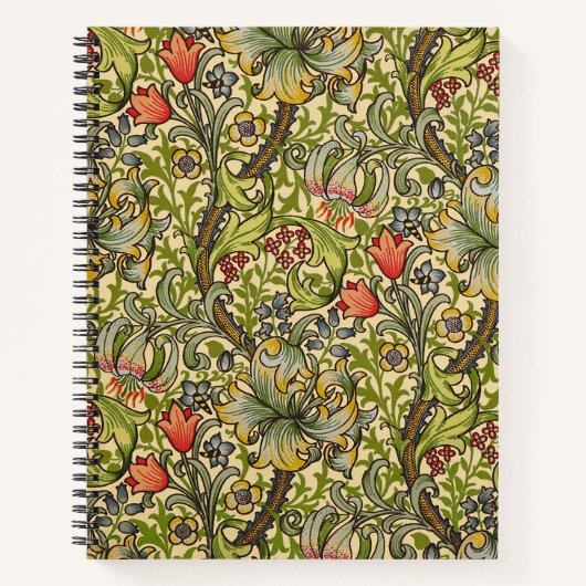 William Morris Golden Lily Floral Design Notitieboek (Voorkant)
