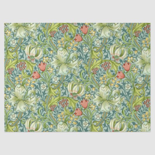 William Morris Golden Lily  Floral Design Tissuepapier (Voorkant)