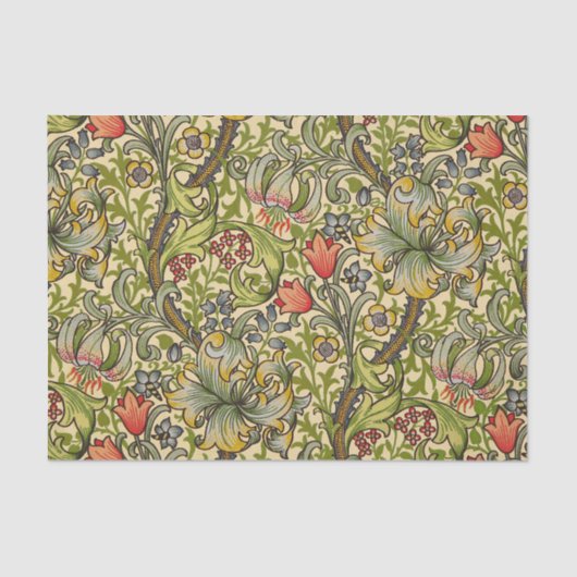 William Morris Golden Lily  Floral Design Tissuepapier (Voorkant)