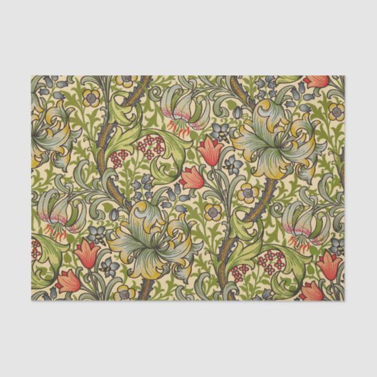 William Morris Golden Lily  Floral Design Tissuepapier (Voorkant)