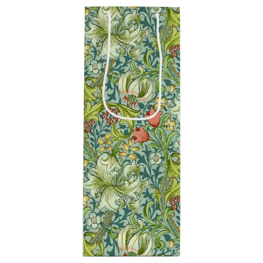 William Morris Golden Lily  Floral Design Wijn Cadeautas (Voorkant)