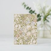 William Morris Golden Lily Garden Flower Classic Briefkaart (Staand voorkant)