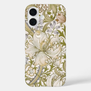 William Morris Golden Lily Garden Flower Classic iPhone 16 Hoesje