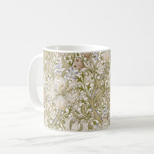 William Morris Golden Lily Garden Flower Classic Koffiemok (Voorkant links)